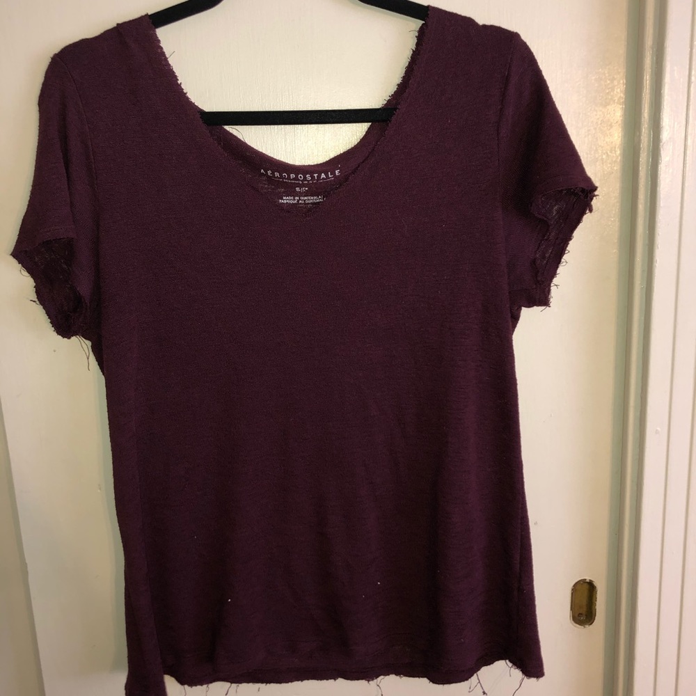 Distressed Maroon Shirt